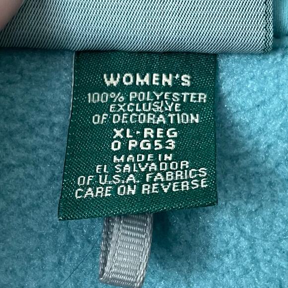 LL Bean Jacket Womens XL Blue Polartec Fleece Full Zip Pockets Outdoor Hiking - Picture 12 of 14